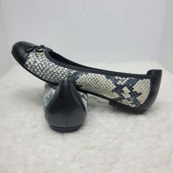Vionic Minna Women's Size 7.5 Ballet Flat Black Snake  Shoes - Picture 6 of 10